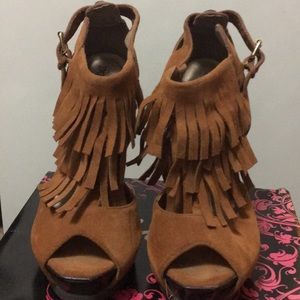 Fringe Suede High Heel